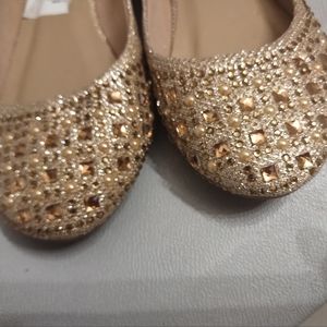 Women's ballet flats with rhinestones